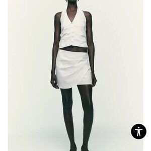Zara White Skirt Set